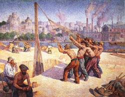 Maximilien Luce The Pile Drivers china oil painting image